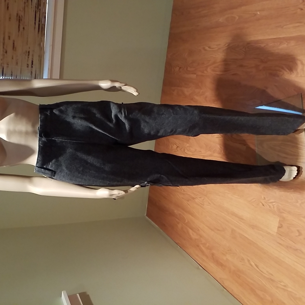DKNY Gray Wool Lined Zipper Pockets Pants Trousers Size 30